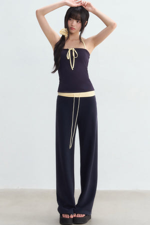Color-Block Halter Top Set-Up