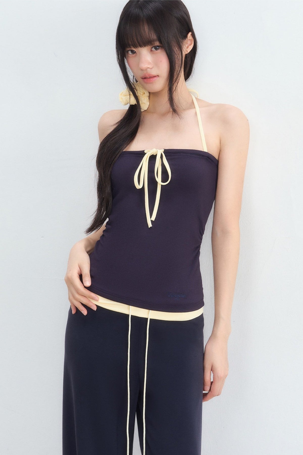 Color-Block Halter Top Set-Up