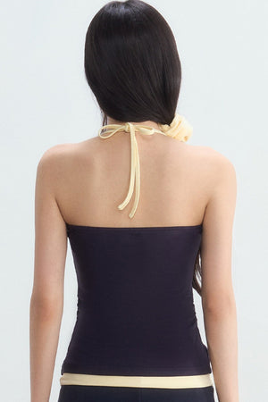 Color-Block Halter Top Set-Up