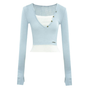 Color-block Knit Top