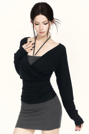 Color-Block Knit Two-Piece Set