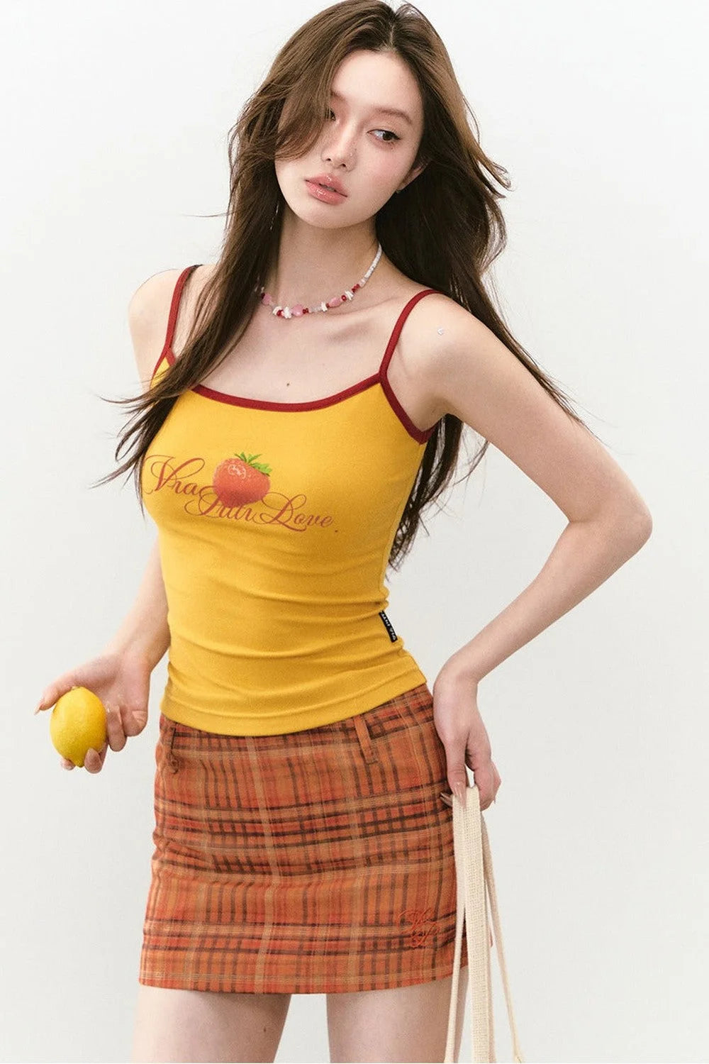 Color-Block Letter Print Camisole