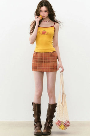 Color-Block Letter Print Camisole
