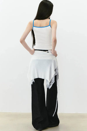 Color-Block Letter Print Camisole
