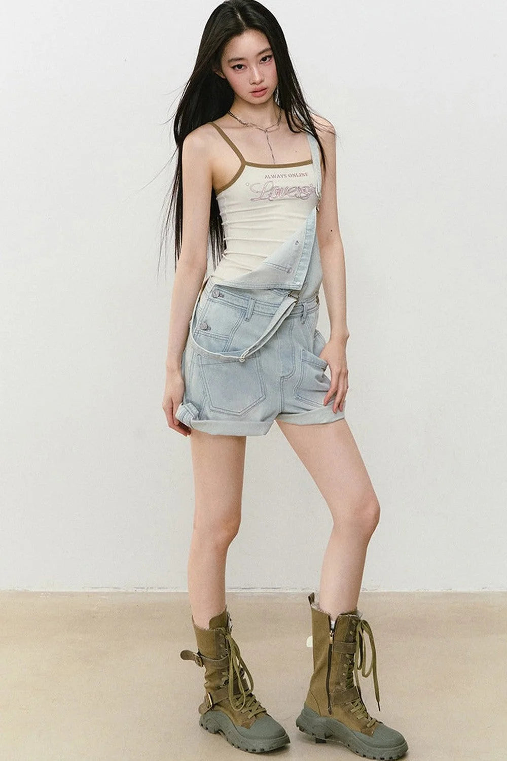 Color-Block Letter Print Camisole Top
