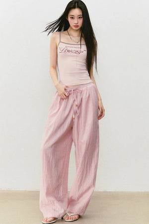 Color-Block Letter Print Camisole Top