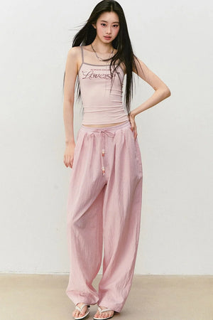 Color-Block Letter Print Camisole Top