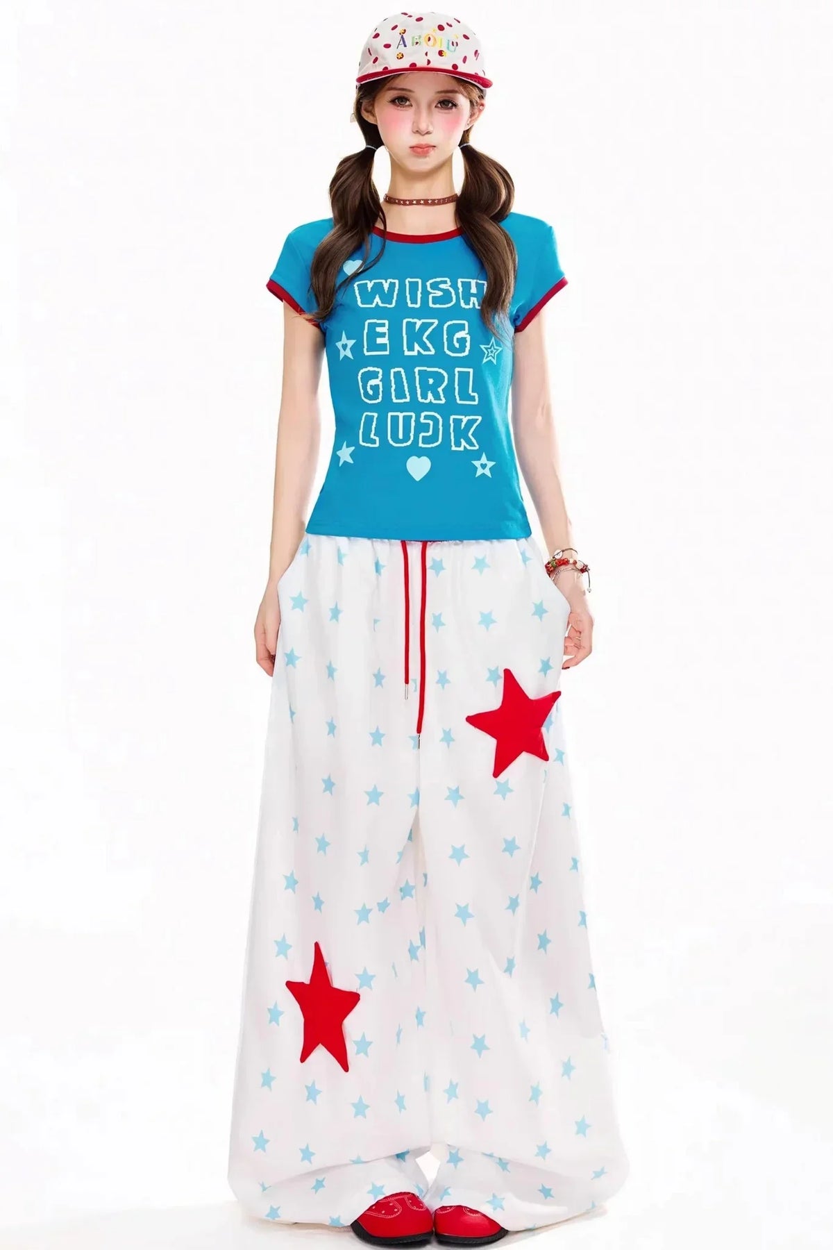 Color-Block Letter Print Top