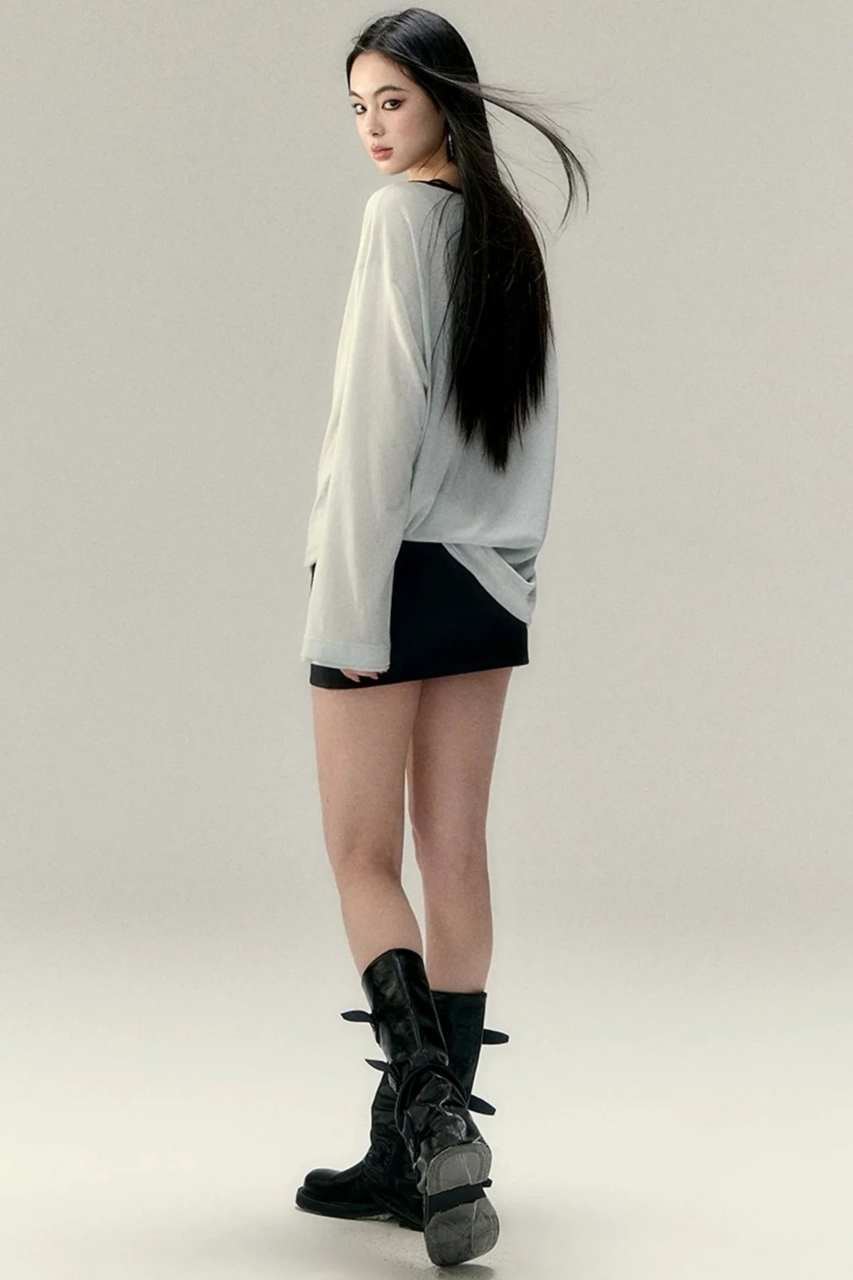 Color Block Letter Print Top Set-Up