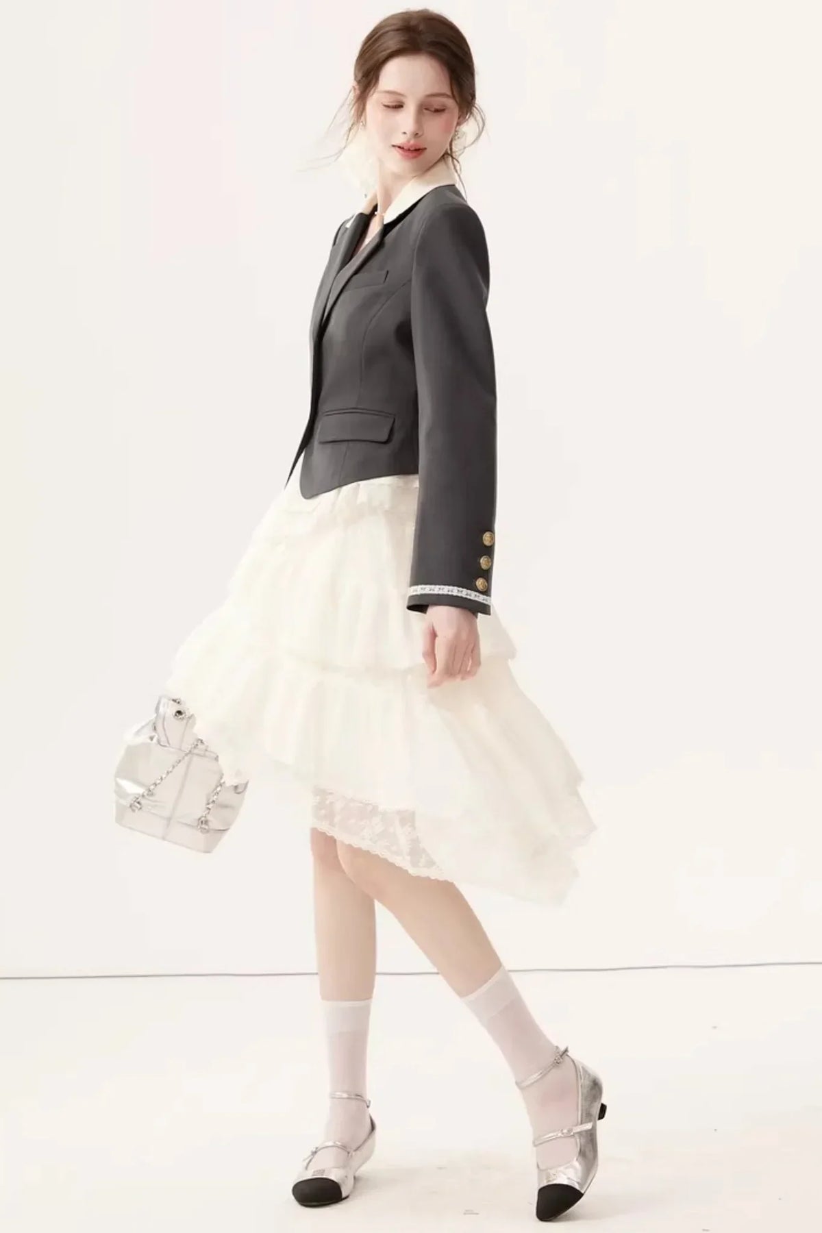 Color-Block Linen Skirt Set-Up