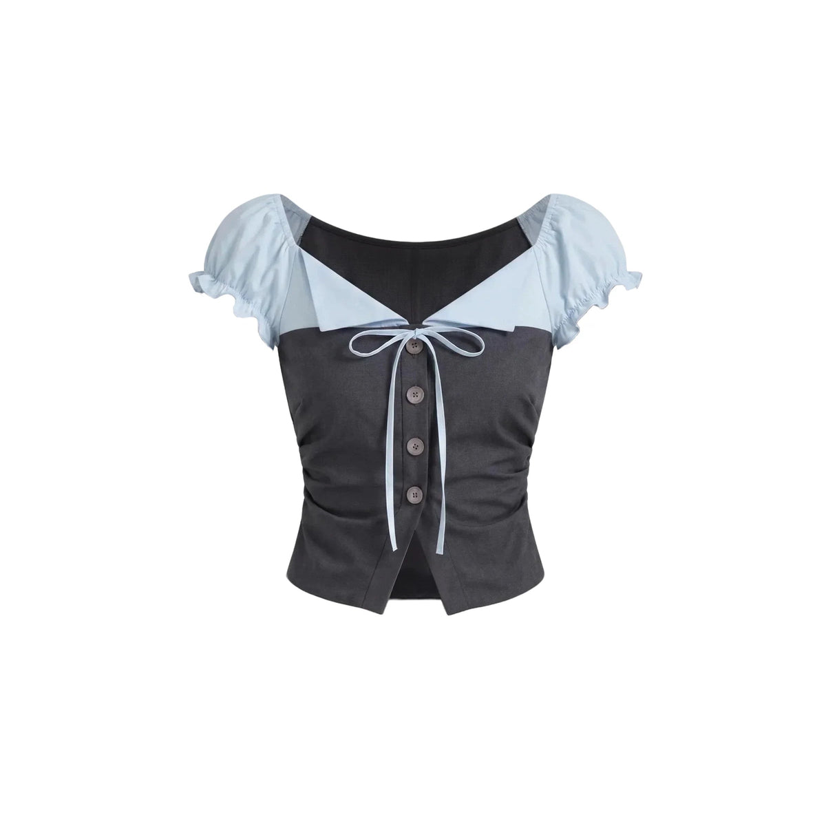 Color-Block Patchwork Top and Pants Set-Up