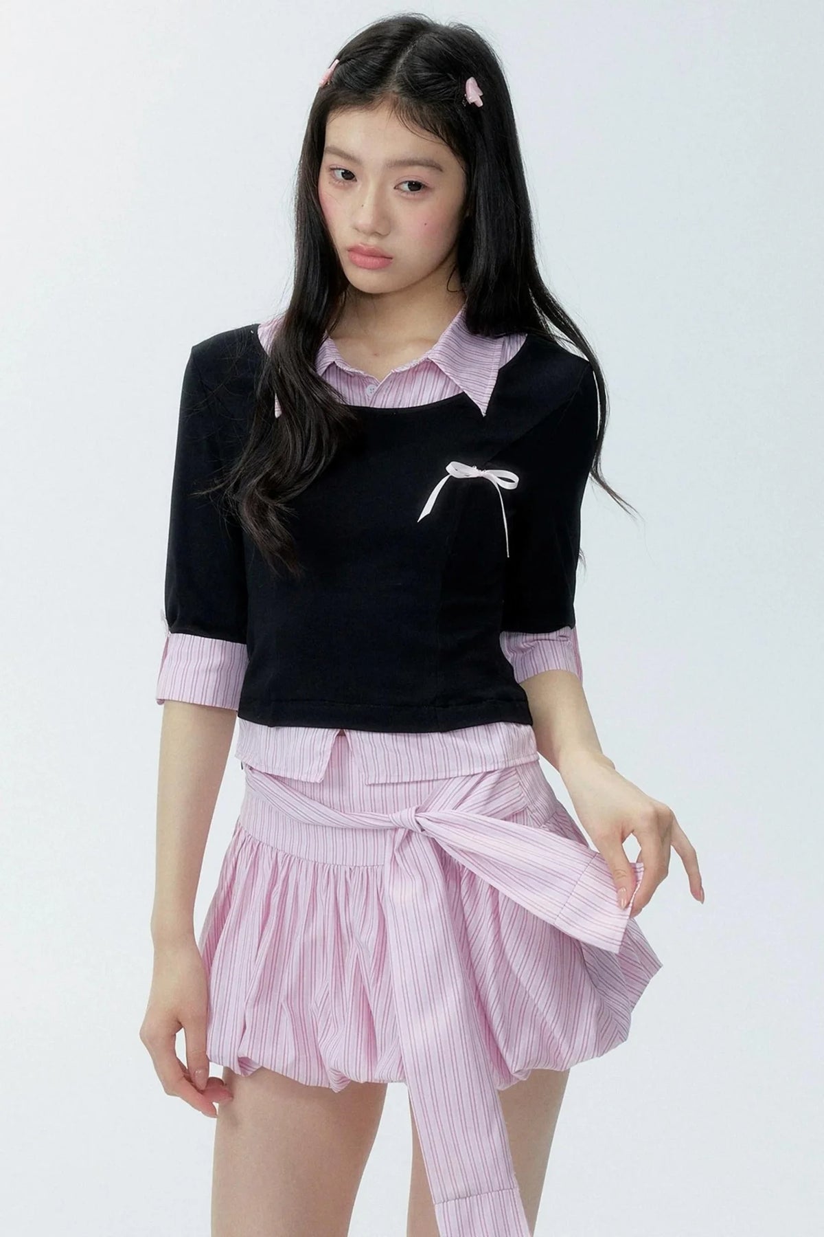 Color-Block Polo Shirt Set-Up