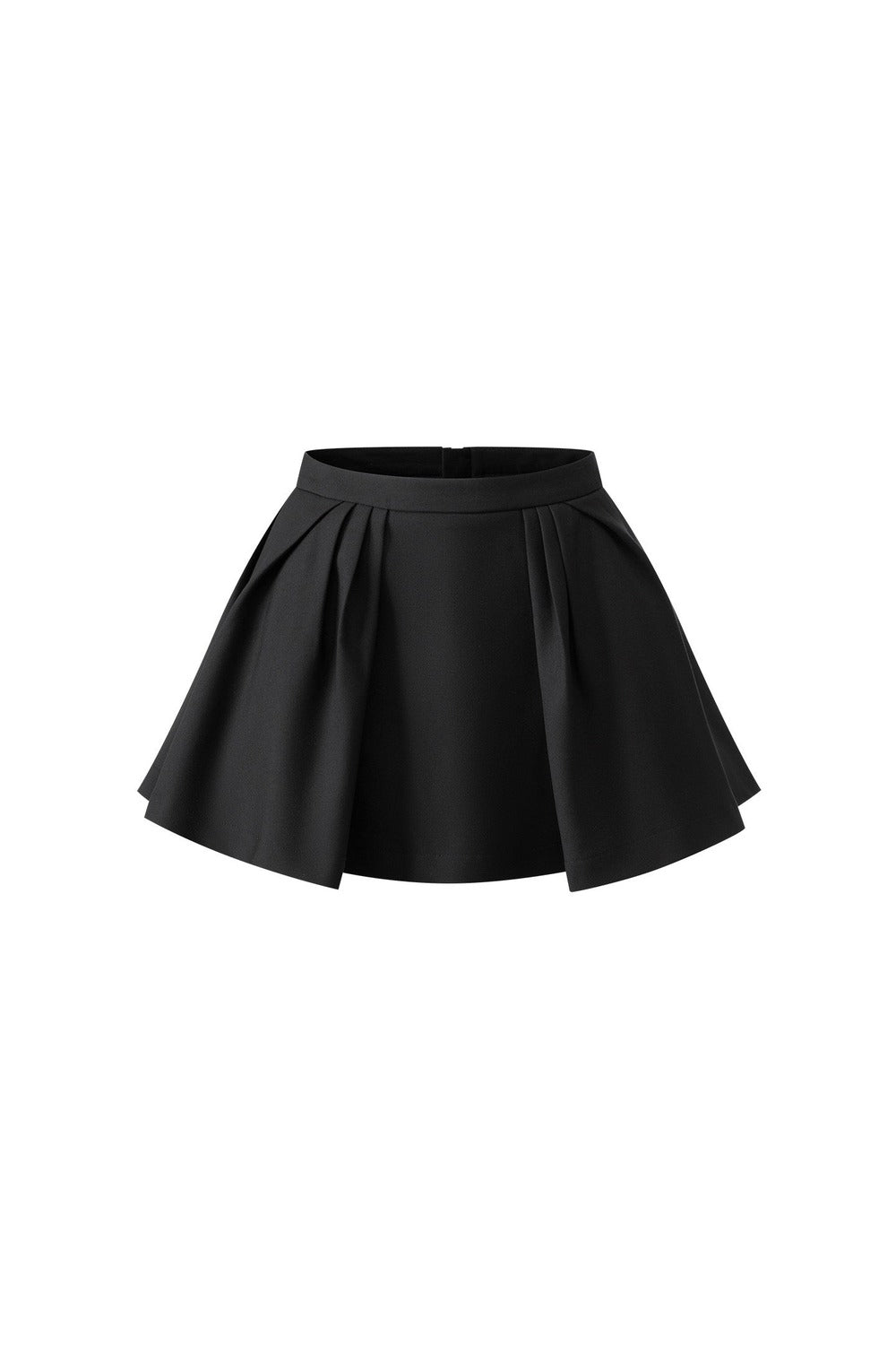 Color-Block Short-Sleeve Cardigan and Puffy Skirt Set
