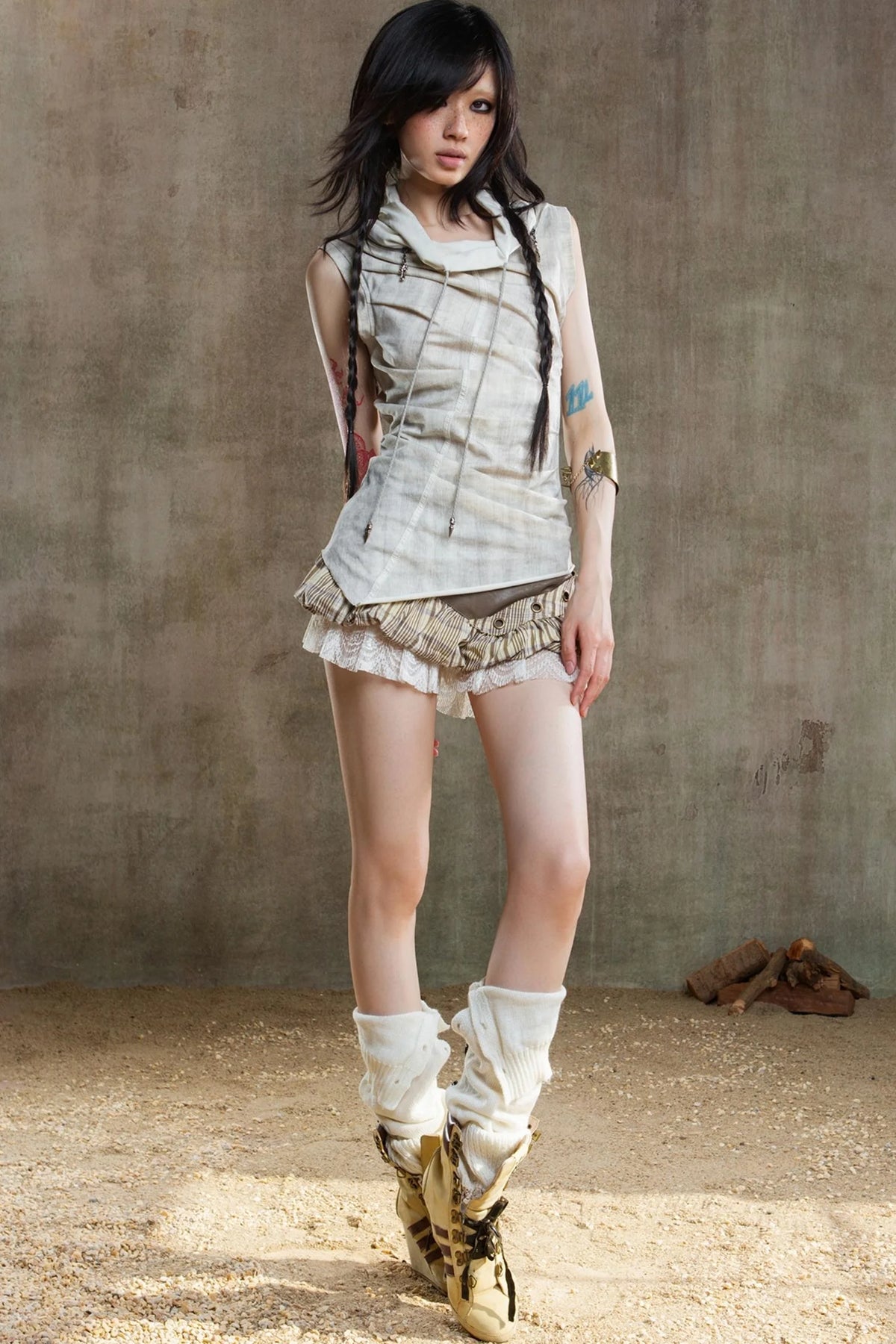 Color-Block Skort Deluxe Skirt