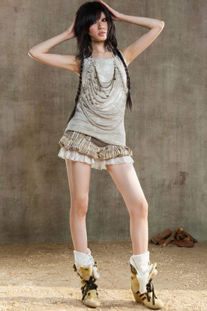 Color-Block Skort Deluxe Skirt