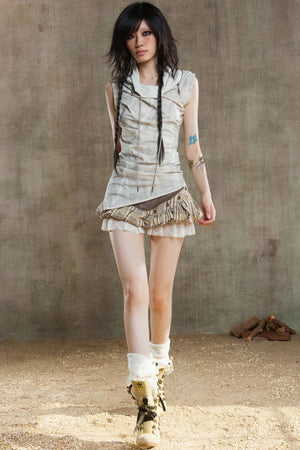 Color-Block Skort Deluxe Skirt