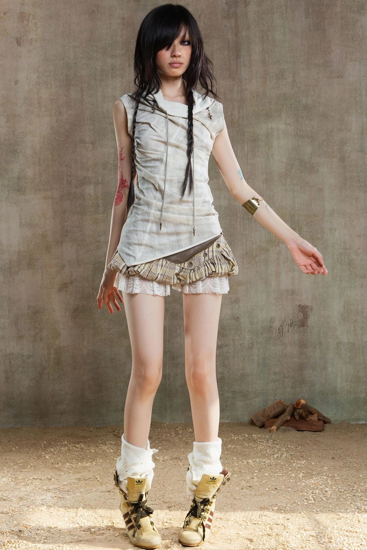 Color-Block Skort Deluxe Skirt