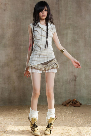 Color-Block Skort Deluxe Skirt