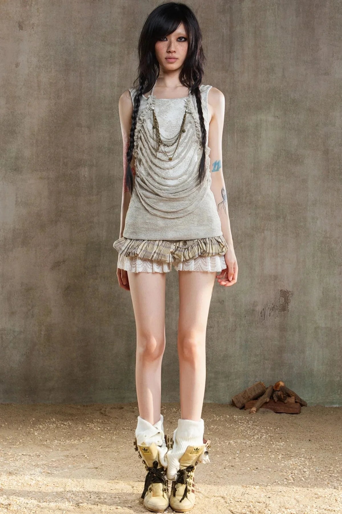 Color-Block Skort Deluxe Skirt