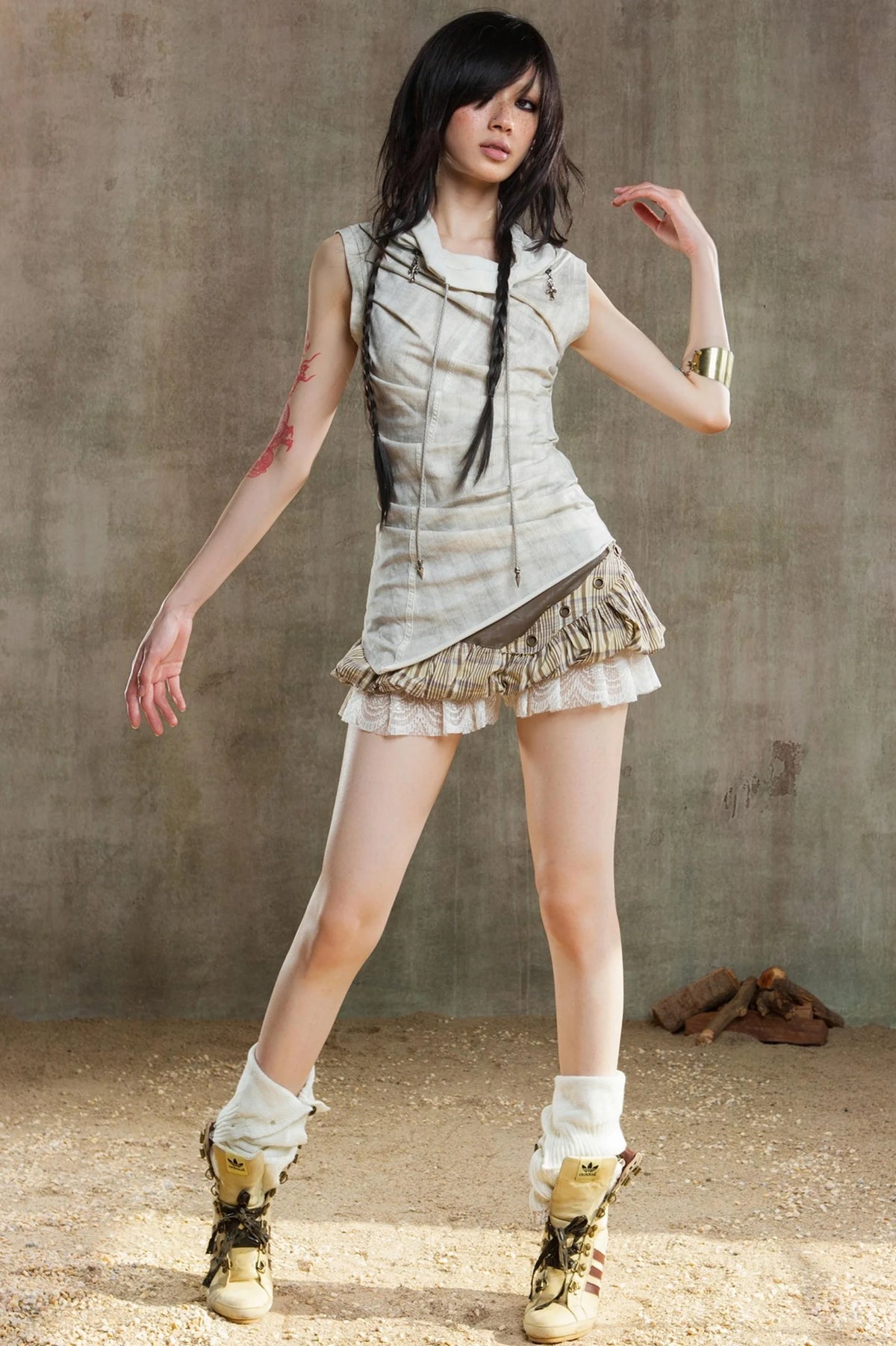 Color-Block Skort Deluxe Skirt