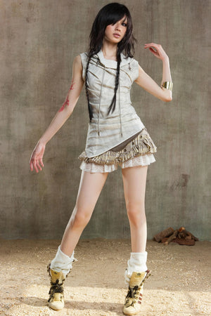 Color-Block Skort Deluxe Skirt