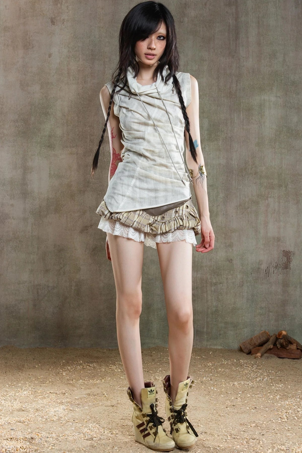 Color-Block Skort Deluxe Skirt