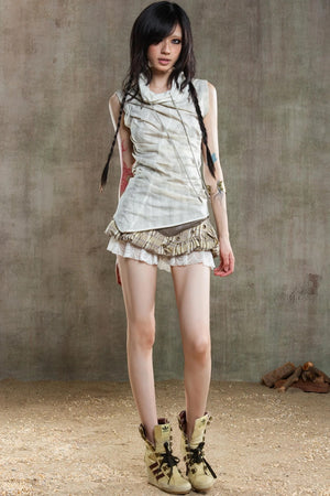 Color-Block Skort Deluxe Skirt