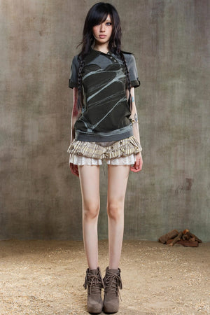 Color-Block Skort Deluxe Skirt