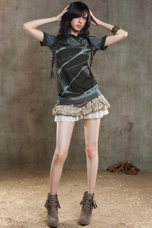 Color-Block Skort Deluxe Skirt