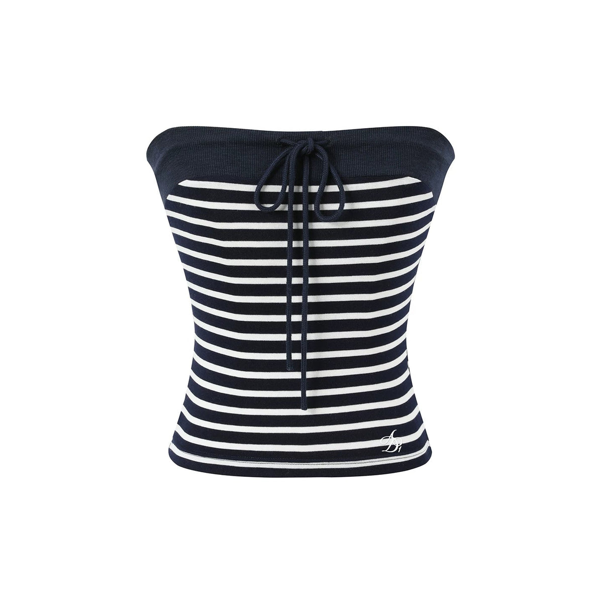 Color-Block Striped Tube Top Set-Up