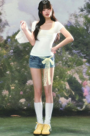 Color-Block T-Shirt and Camisole Set