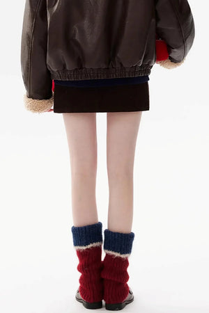 Color-Block Wool Socks