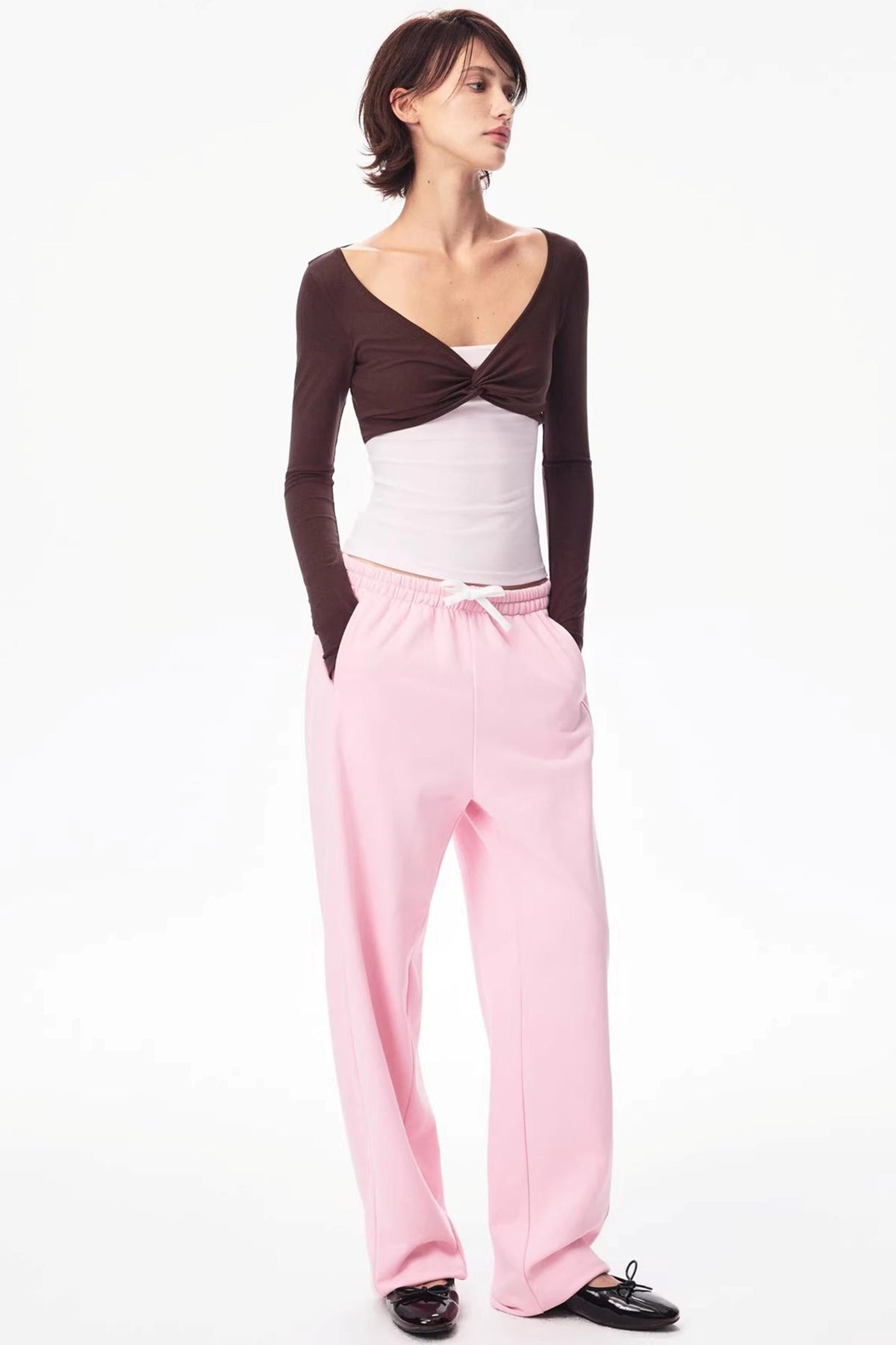 Color-Blocked Carrot Pants