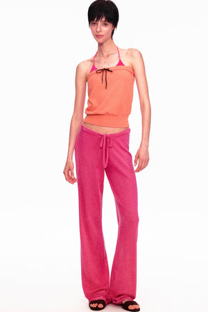 Color-Blocked Drawstring Tube Top
