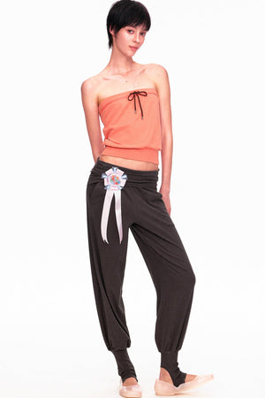 Color-Blocked Drawstring Tube Top