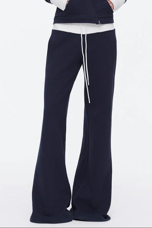 Color-Blocked Flared Pants
