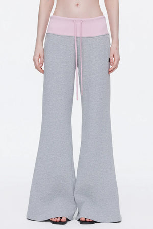 Color-Blocked Flared Pants