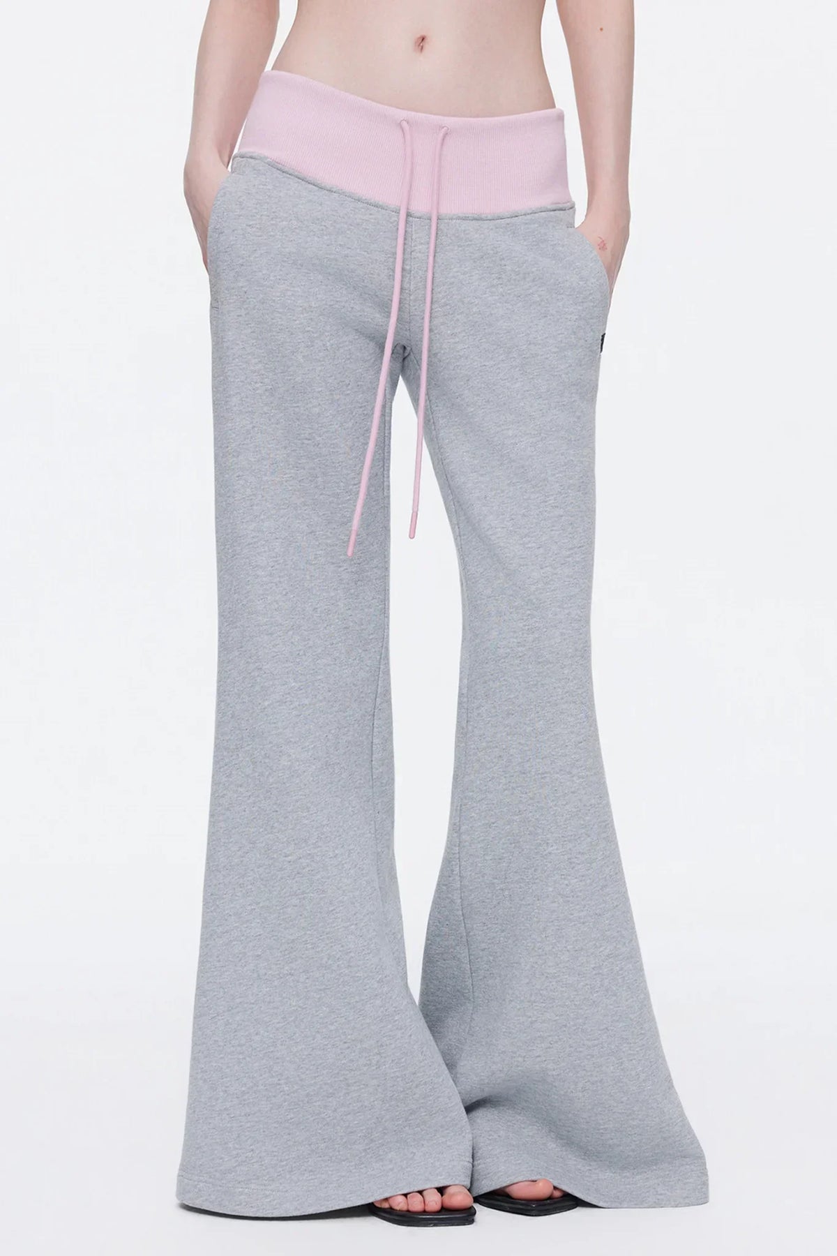 Color-Blocked Flared Pants