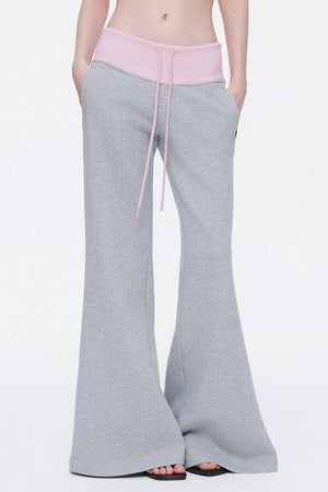 Color-Blocked Flared Pants