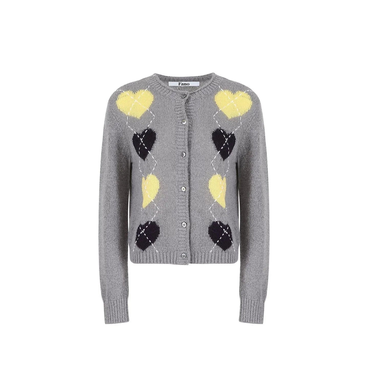 Color-Blocked Heart Knitted Sweater