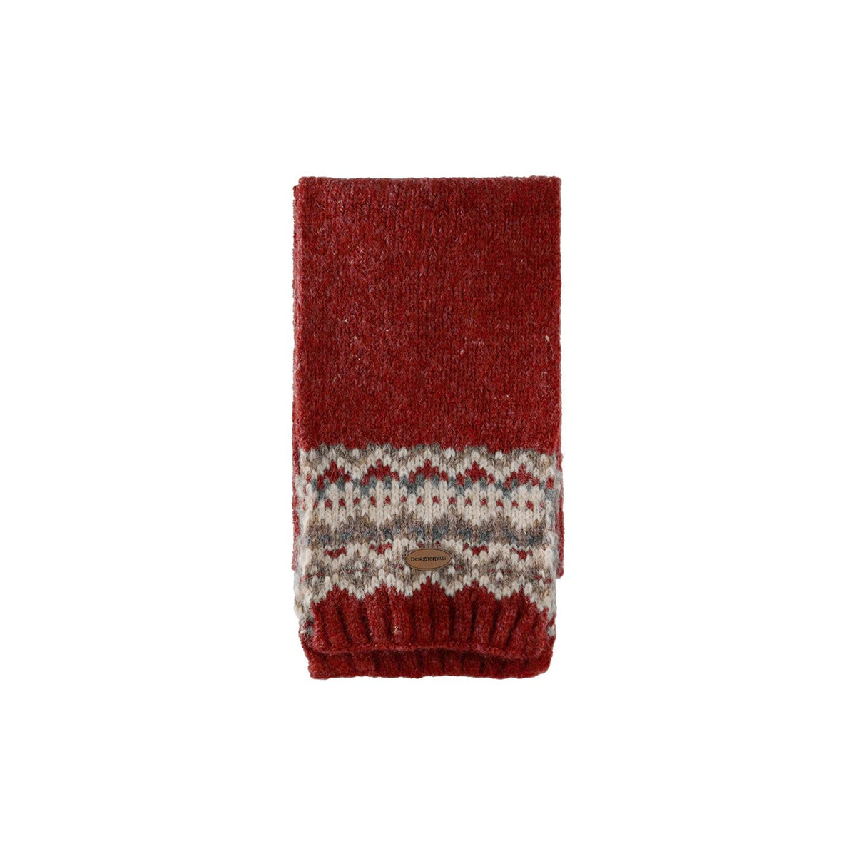 Color-Blocked Jacquard Knitted Scarf