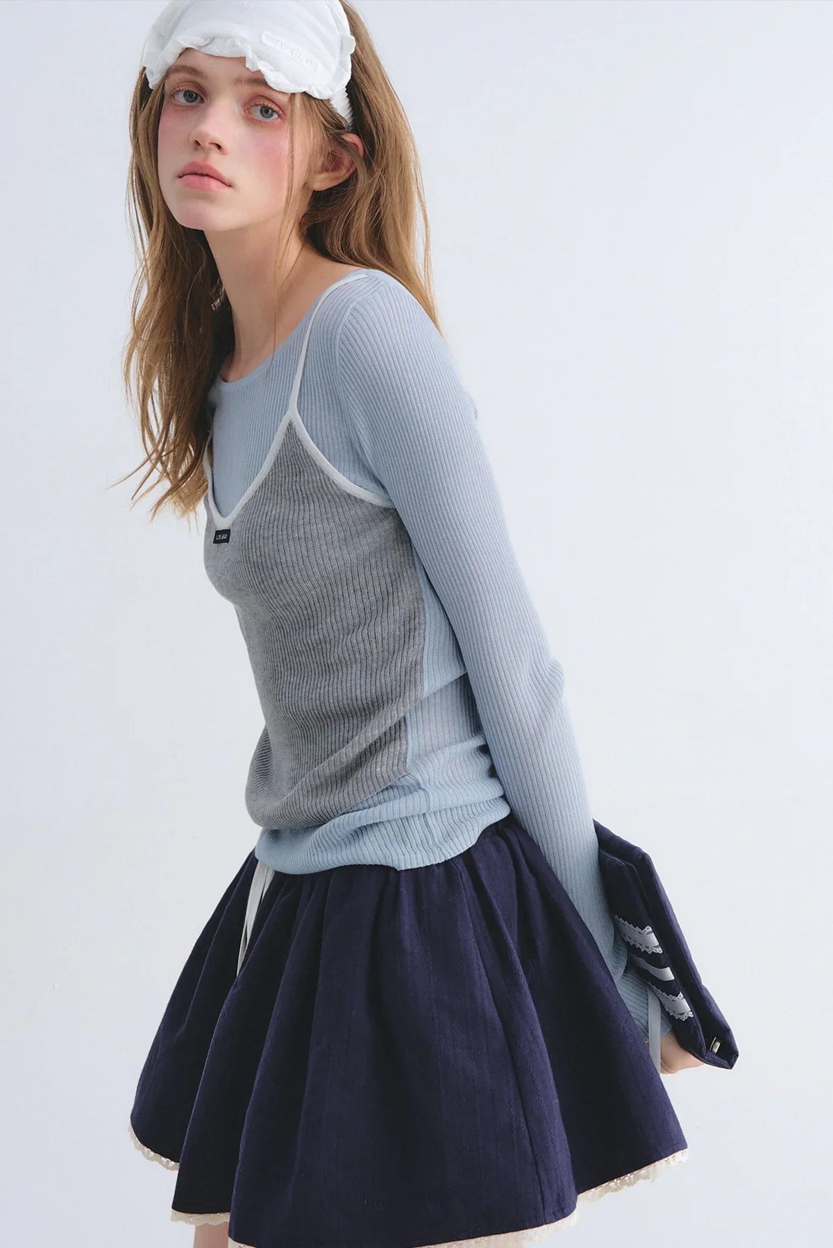 Color-Blocked Knit Camisole Top
