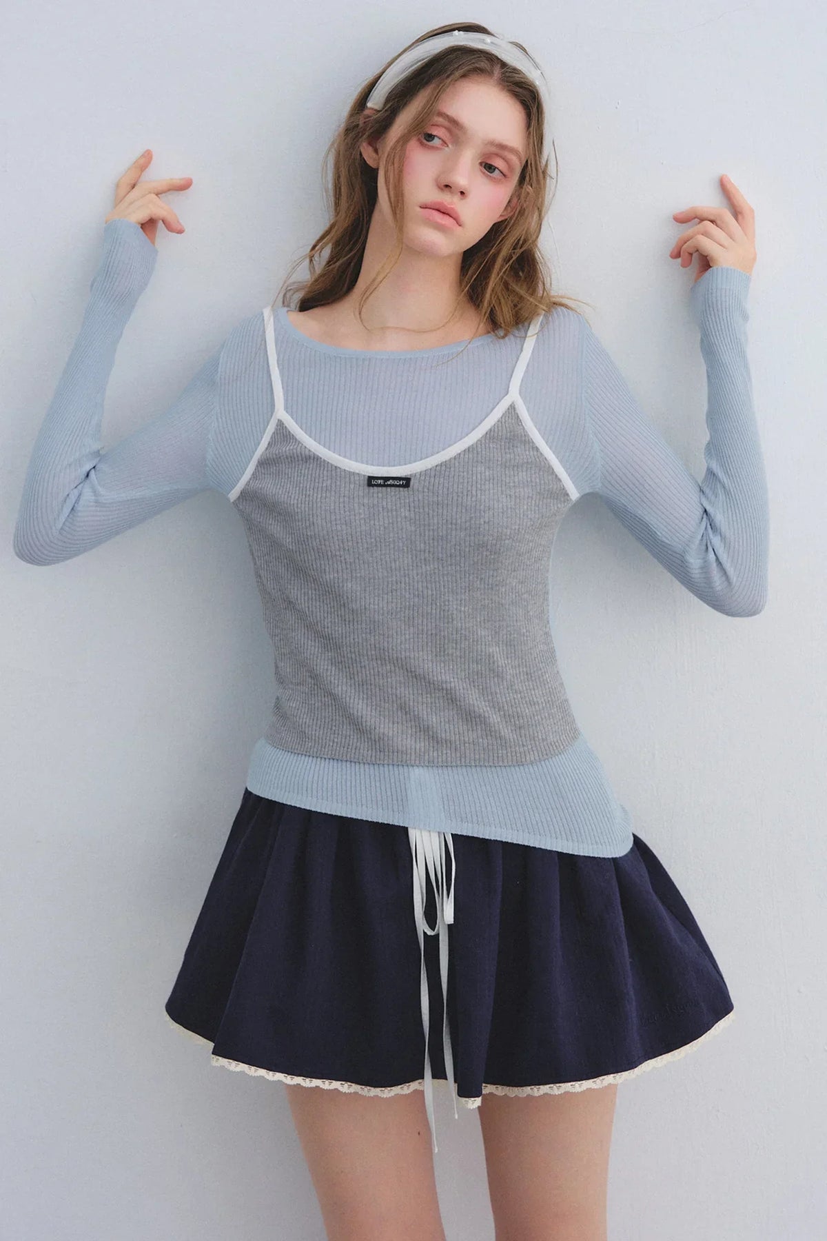 Color-Blocked Knit Camisole Top
