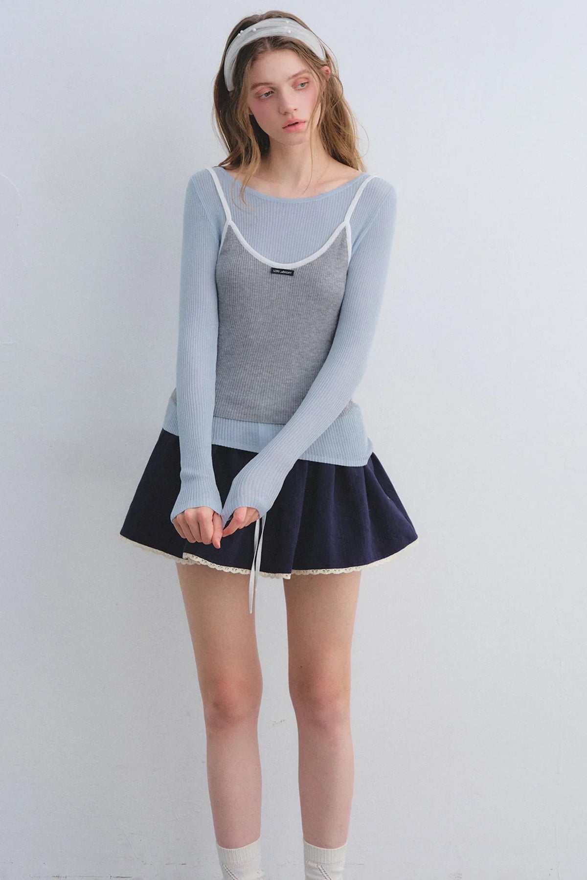 Color-Blocked Knit Camisole Top