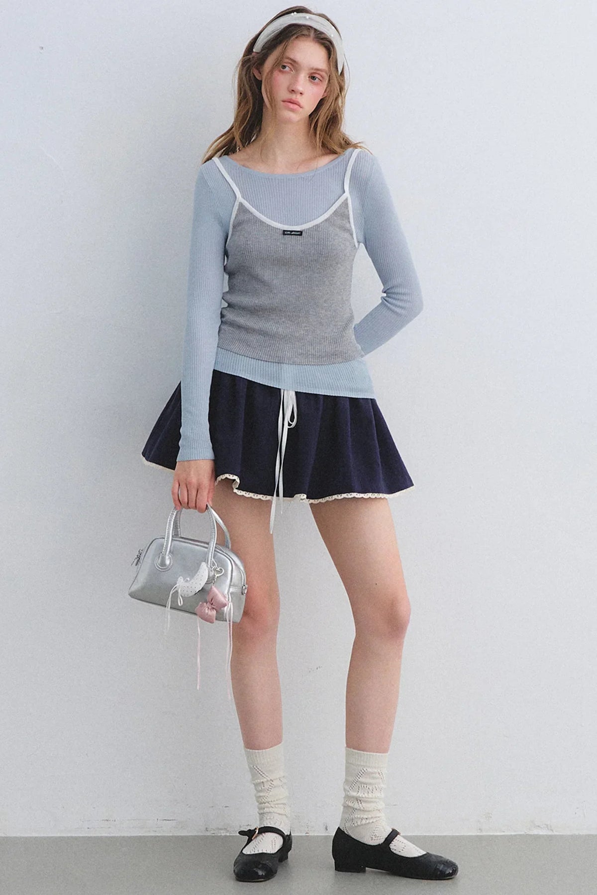Color-Blocked Knit Camisole Top