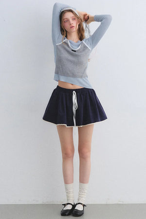Color-Blocked Knit Camisole Top