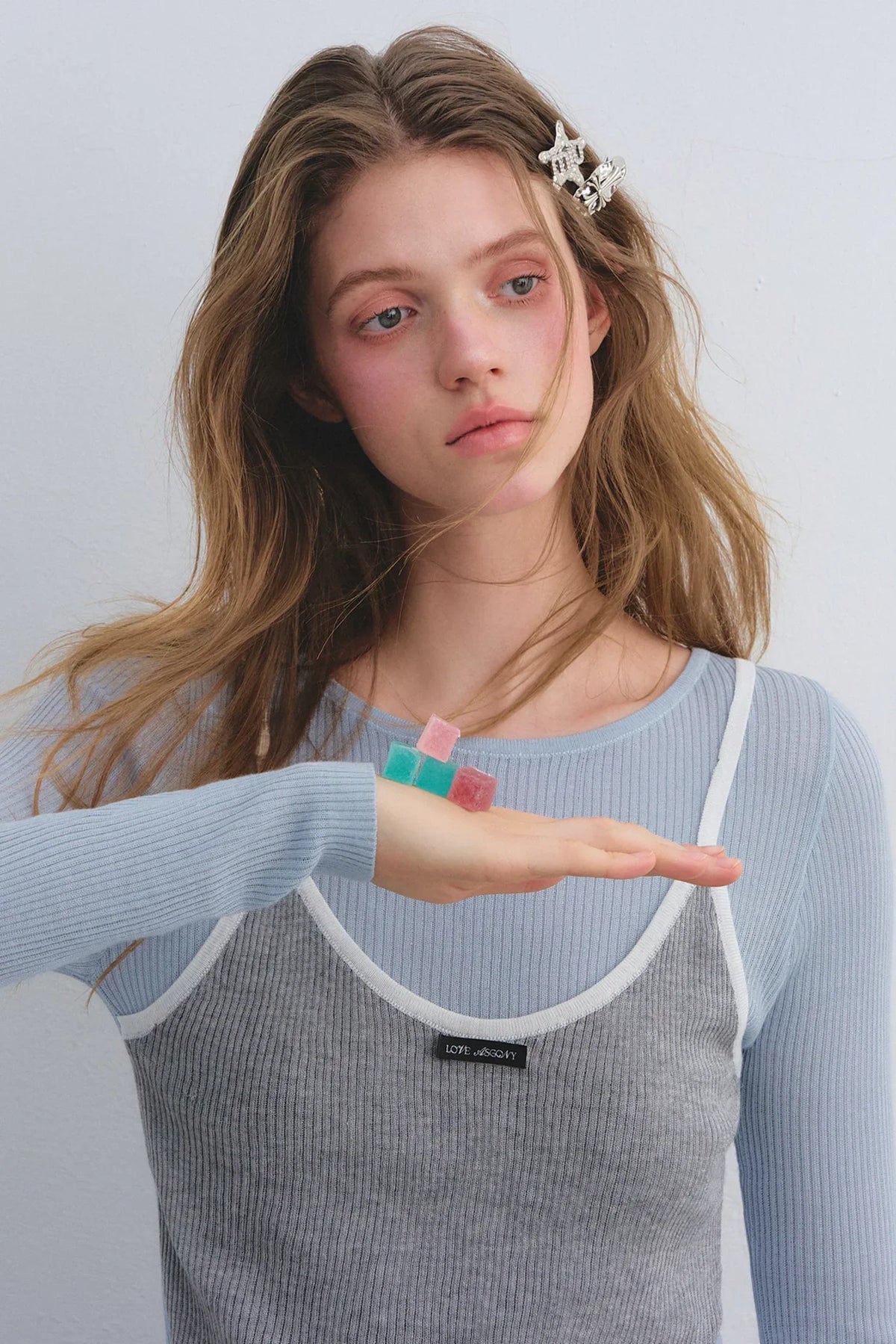 Color-Blocked Knit Camisole Top