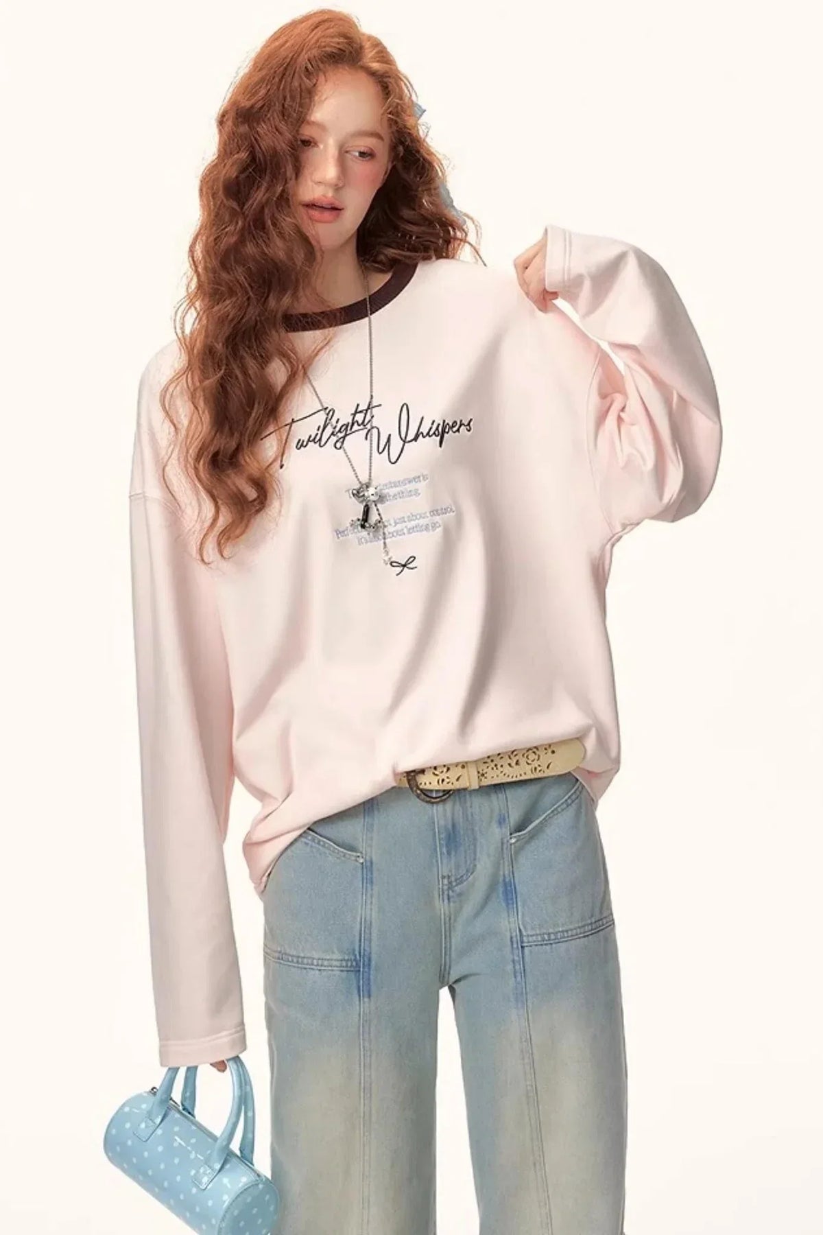 Color-Blocked Letter Print Top