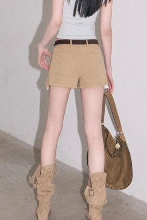 Color-Blocked Linen Pants