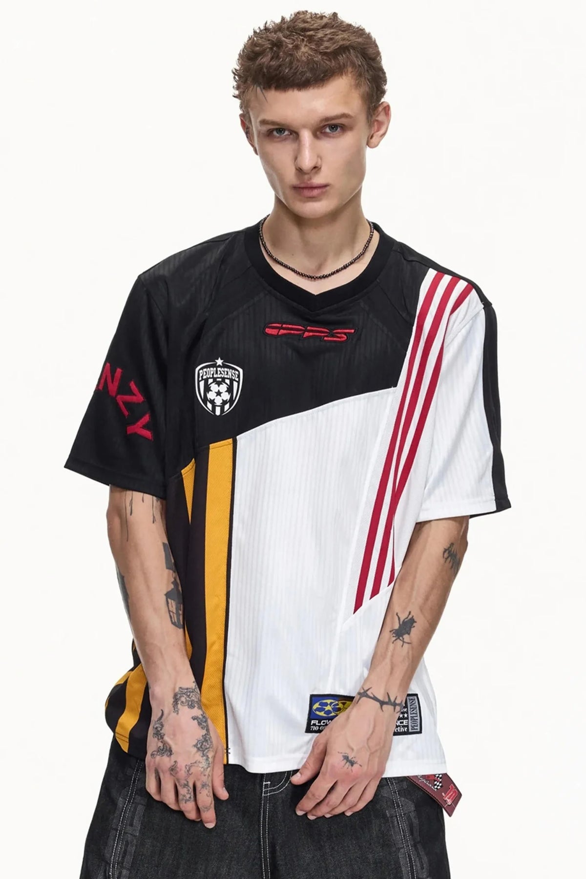 Color-Blocked Mesh Sports Top